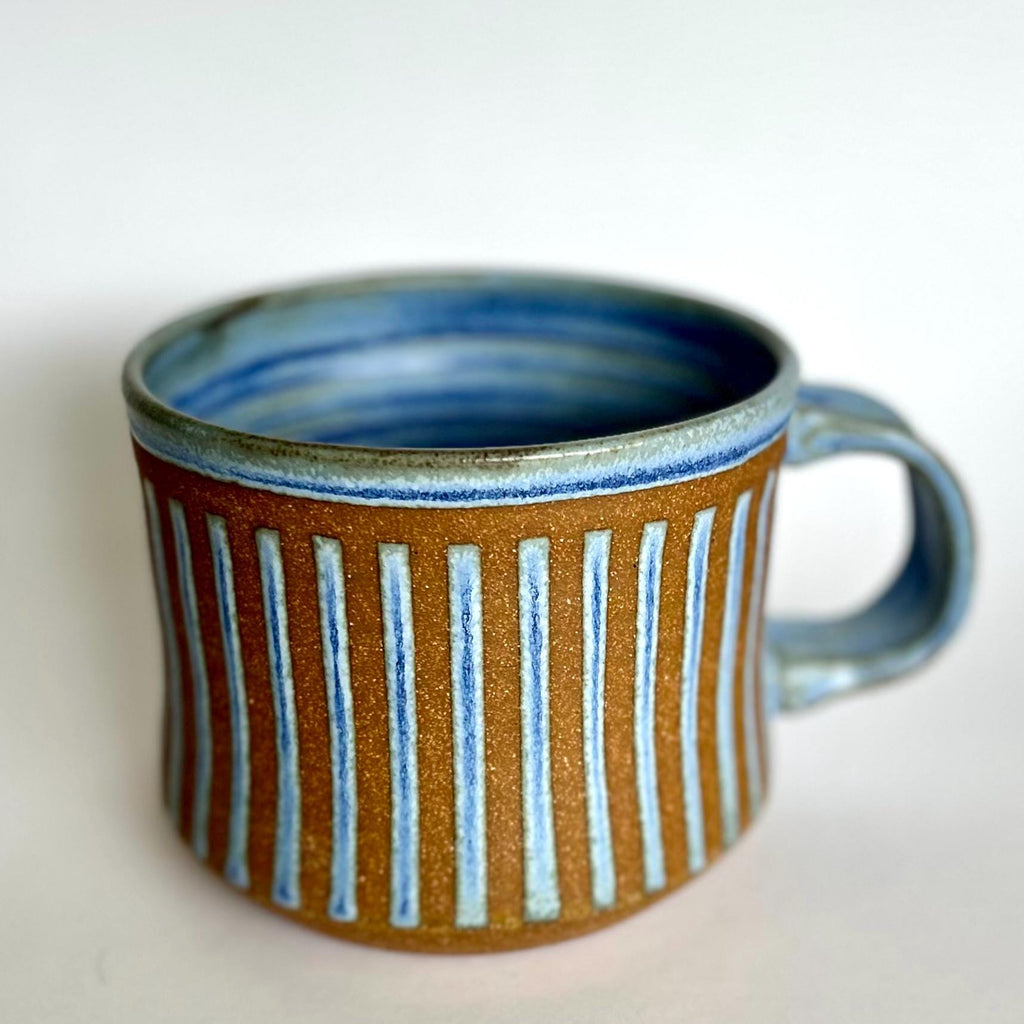 Funky Stripes Soup Mug: XXL, chili, latte, large