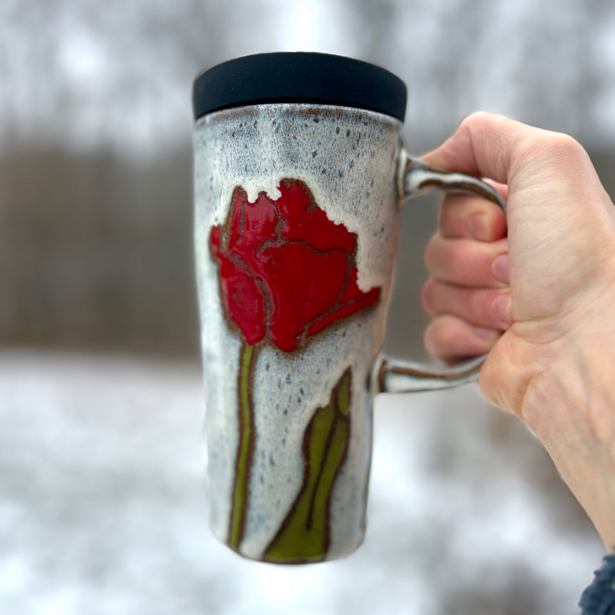 Handmade Tulip Travel Mug