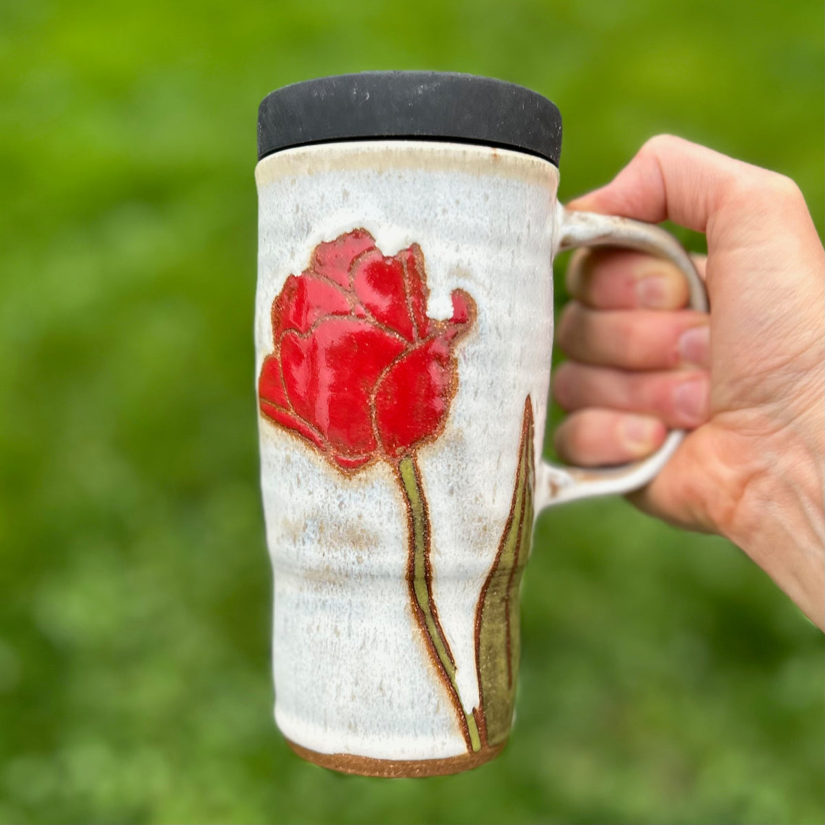 Handmade Tulip Travel Mug