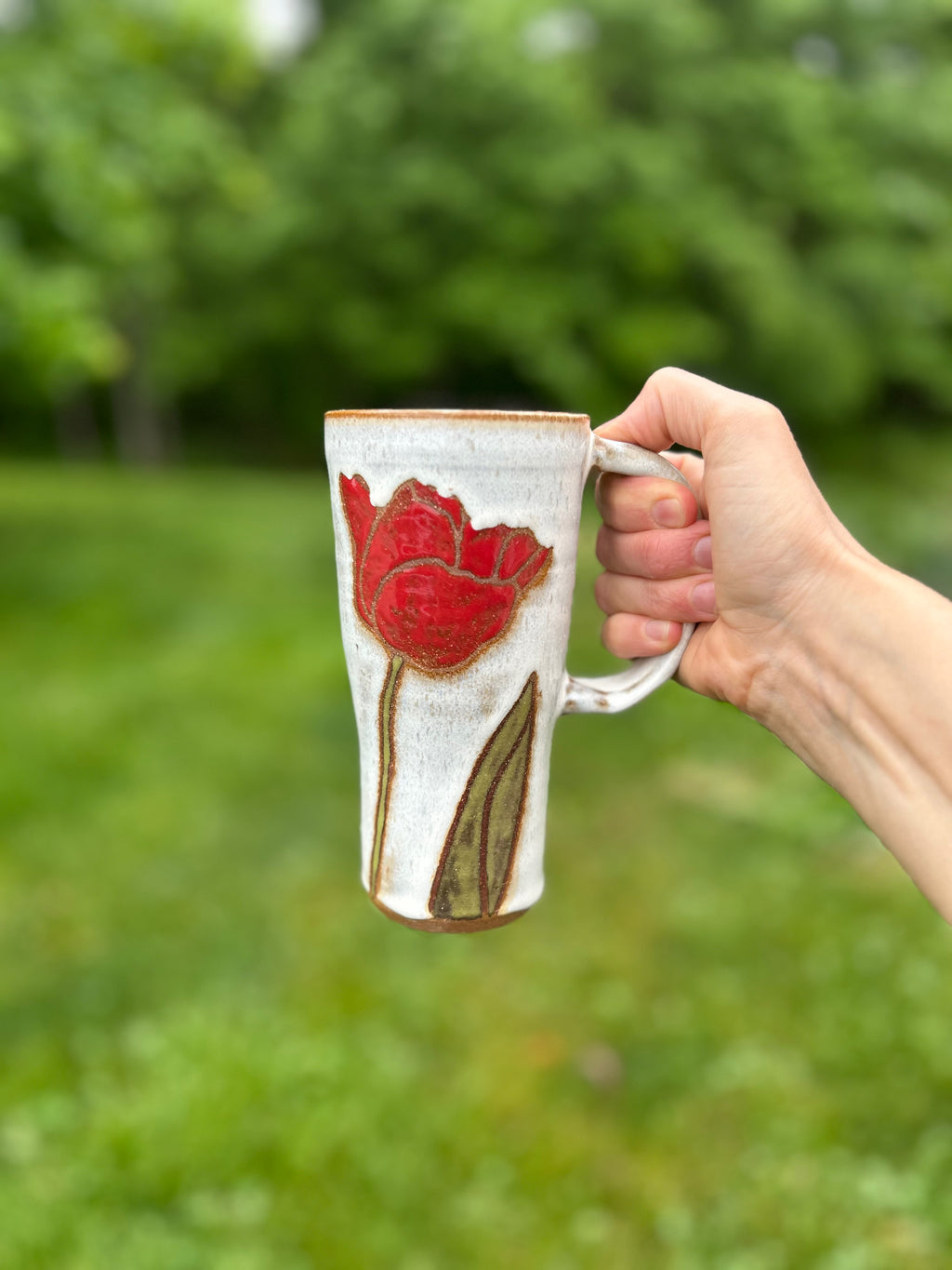 Handmade Tulip Travel Mug