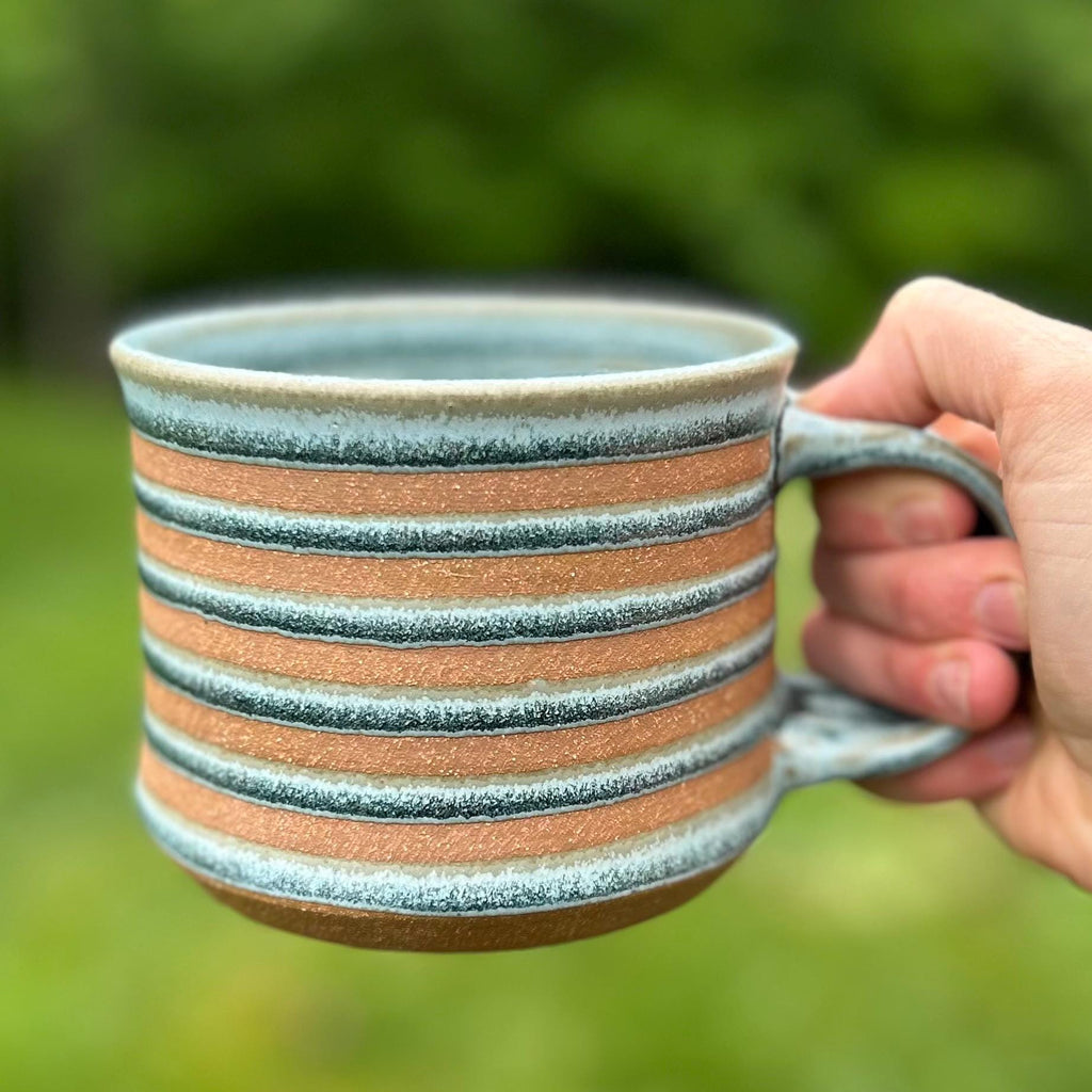 Funky Stripes Soup Mug: XXL, chili, latte, large