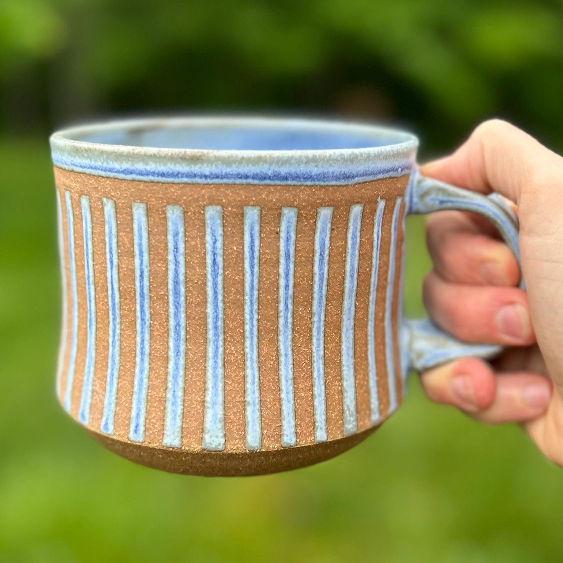 Funky Stripes Soup Mug: XXL, chili, latte, large