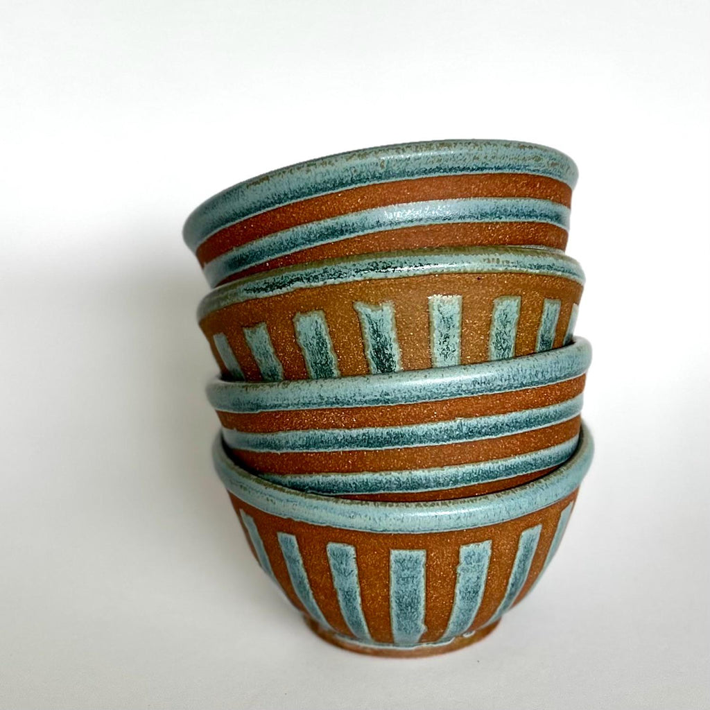 Funky Stripes Ice Cream Bowl: Small for Salsa, Prep, Mise en Place, Dips