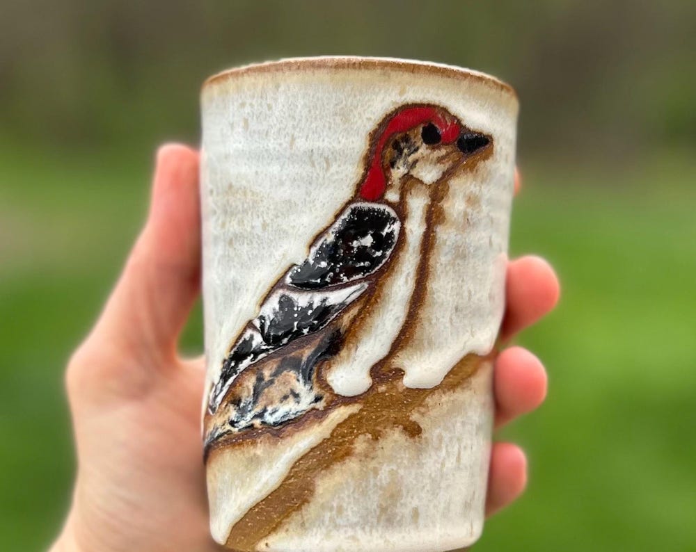 Handmade Bird Mug